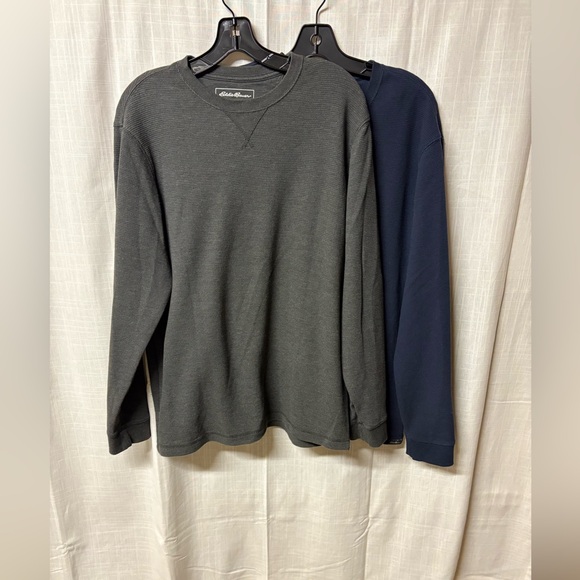 Eddie Bauer Gray and Blue Long Sleeve Shirts - Picture 3 of 4